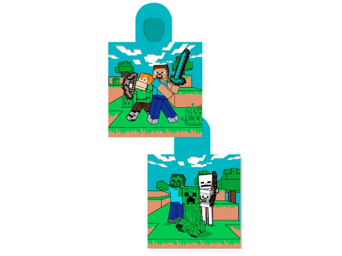 Toalha Poncho de Algodão EDUCA BORRAS Minecraft