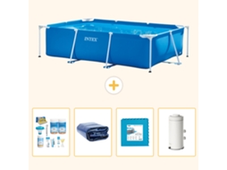 Intex Piscina Com Estrutura Retangular - 300x200x75 Cm - 5-peças S14
