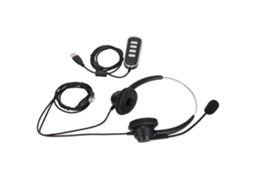 Telefone Binural Mali com Redução de Ruído, Conector USB RJ9 para Call Center e Desktop