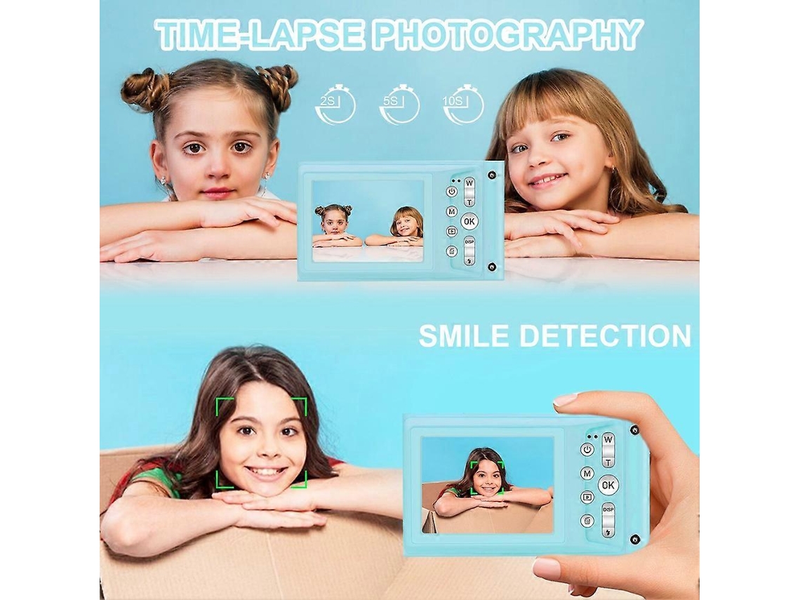 Câmara Digital Compacta 1080p Com Autofoco, Ecrã De 2,4 Polegadas, Para Vlog E Selfies, Com Cartão De 32 Gb