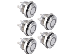 Interruptor Push Button Flat top Inox com Led Auto reset