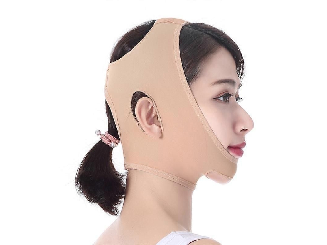 Lifting de Queixo Duplo, Aparelho Facial em Formato V, Máscara Bandagem para Dormir, Massageador Facial, Artef Ato V GOKOCO