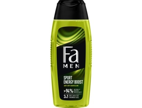 Men Sport Energy Boost Gel De Banho 3 Em 1 Com Aroma De Guaraná E Ginseng, 400ml Fa