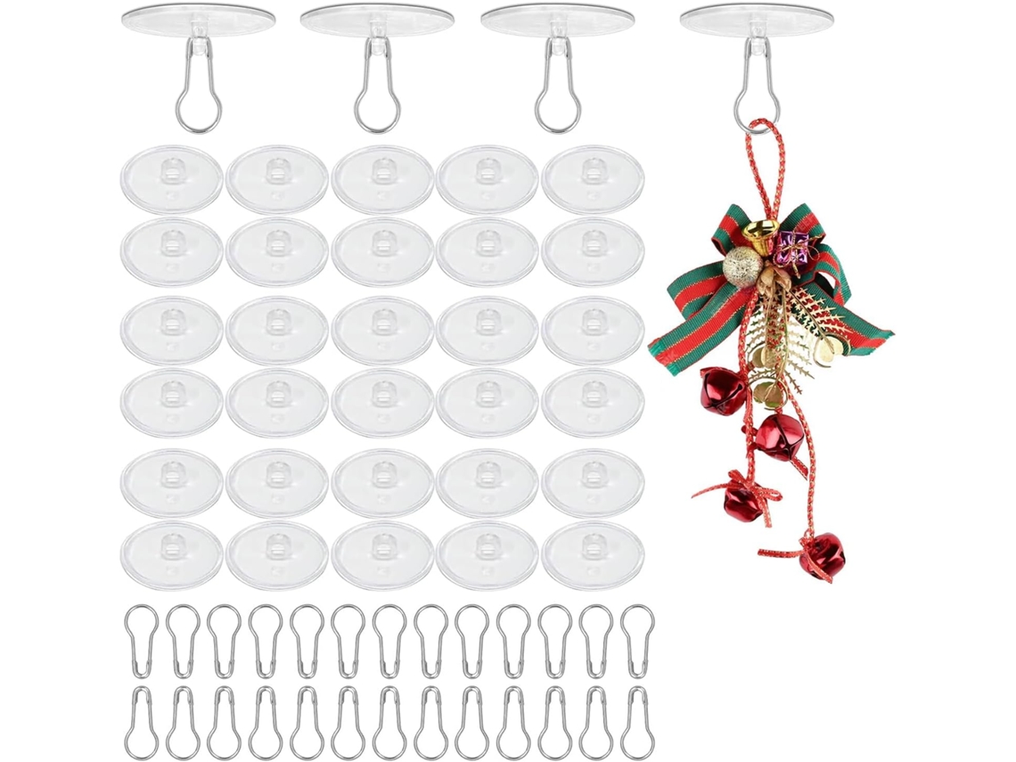 30 Ganchos Pvc Transparentes 30mm