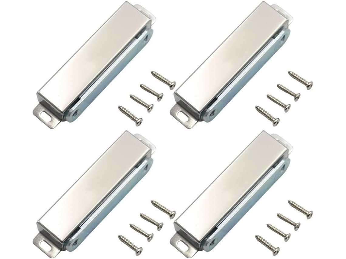 Porta magnética em aço inoxidável para roupeiros, resistente a 40 °C.