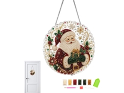 Decoração Interativa De Prato De Acrílico Com Strass E Miçangas Para O Papai Noel |