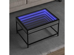 Vidaxl Mesa De Centro Luzes Led Infinity 70x50x41 Cm Cinzento Sonoma