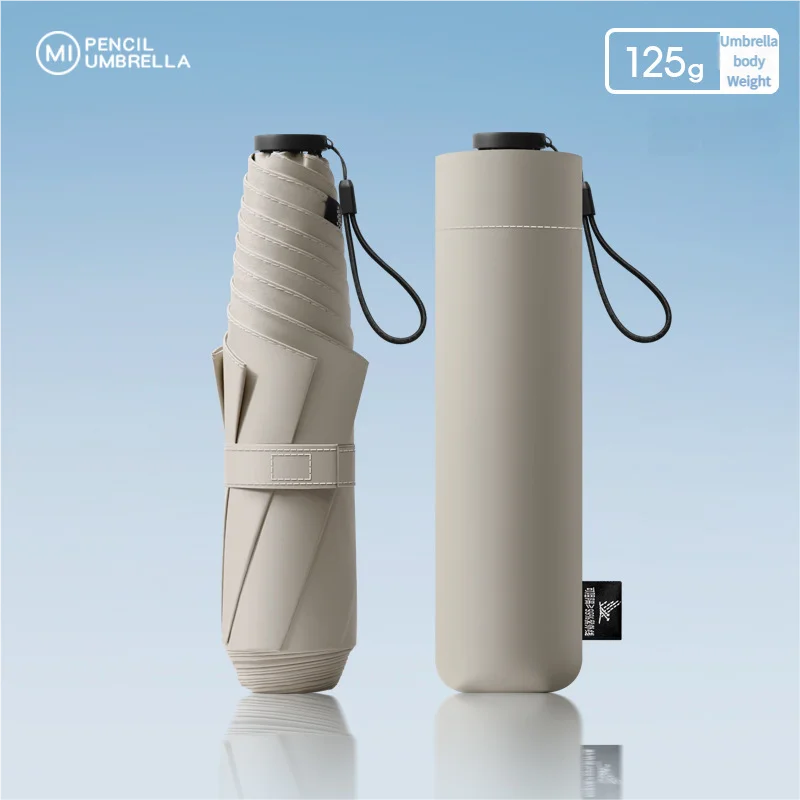 Guarda chuva Portátil Estilo Japonês Soldado, 125g, Resistente Aos Raios Uv, Guarda chuva Manual MDUG (cáqui Escuro)