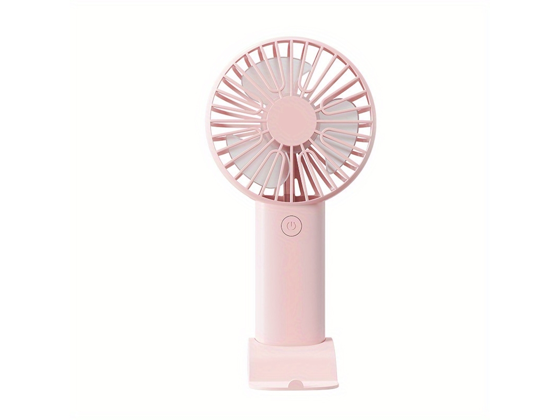 Mini Ventilador Leve Carregado por Usb com Suporte Ideal para Telemóvel de Mesa Compacto, Uso Simples, Material Resistente STELASPLEN