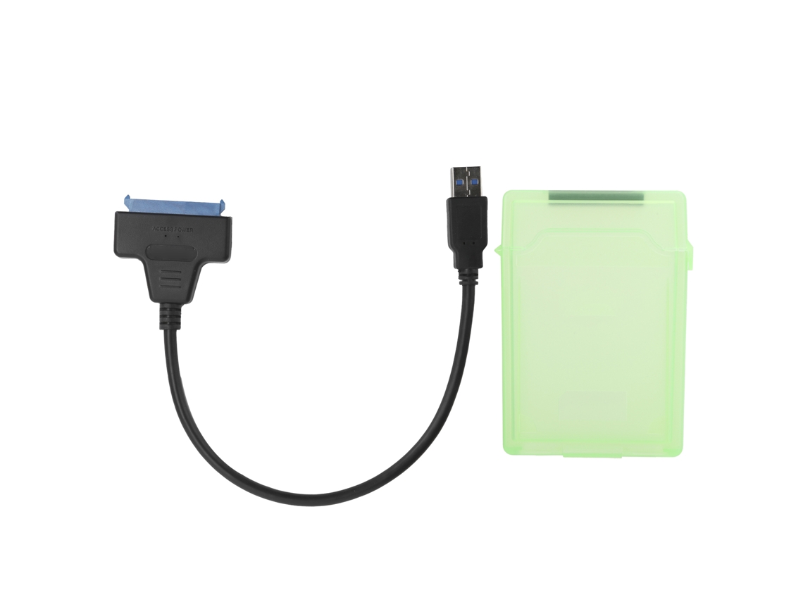 Cabo Adaptador De Disco Rígido 2.5 Polegadas Sata Usb3.0 Cavo De Conversão Hdd/ssd Com Caixa De Proteção Abs Verde