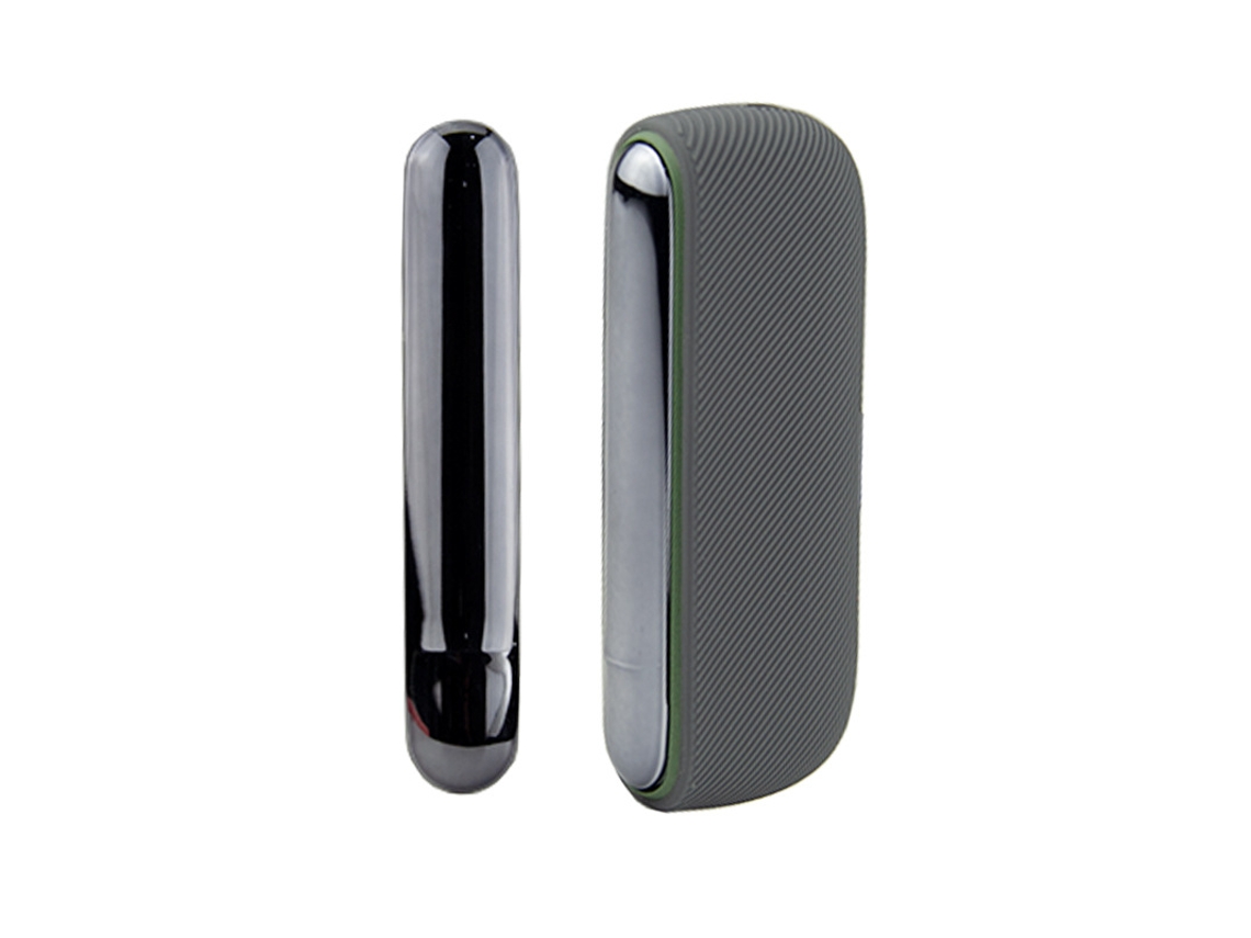 Capa Para Iqos Iluma Modelo De Abertura Lateral Adicionar Painéis Laterais 13x9.5x3cm Silicone Cinza Escuro Fwinl