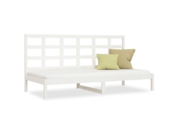 vidaXL Sofá-cama 80x200 cm madeira de pinho maciça branco