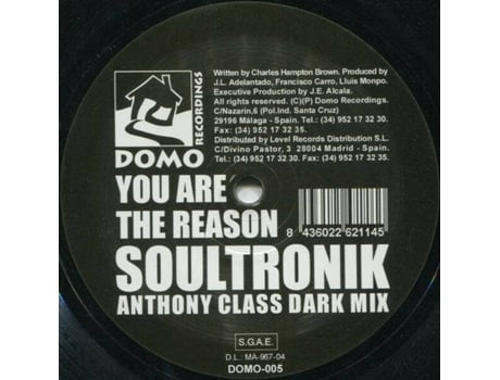 Vinil You Are The Reason Domo Recordings (spain)