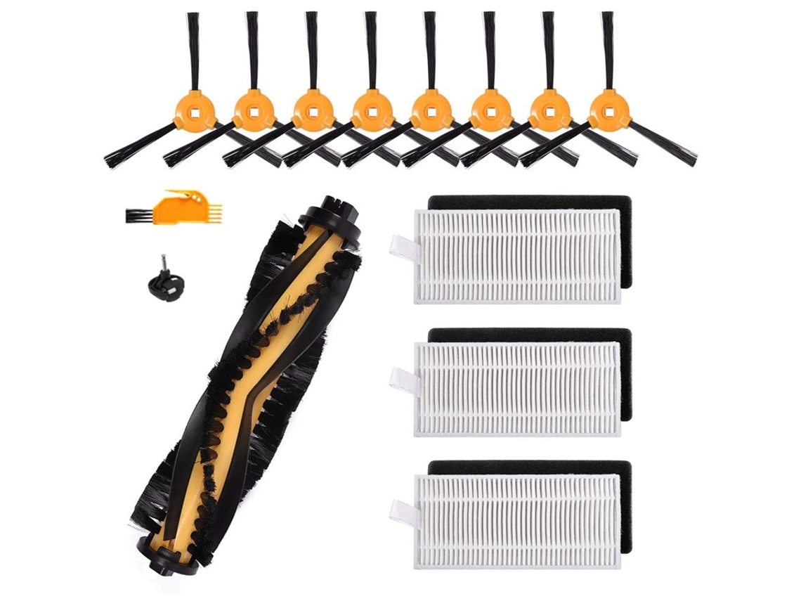 17 peças filtro de rodízio de escova lateral para ecovacs deebot 600 601 605 710 n79 n79s acessórios de reposição para aspirador de pó