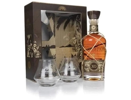 PLANTATION Caixa de degustação de rum XO com 2 copos