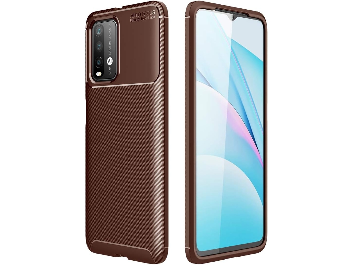 Capa Telemóvel Resistente A Impactos Para Xiaomi Poco M3 Castanho Elysve