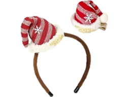 Tiara de natal SFUSHOS com gorro de papai noel para crianças