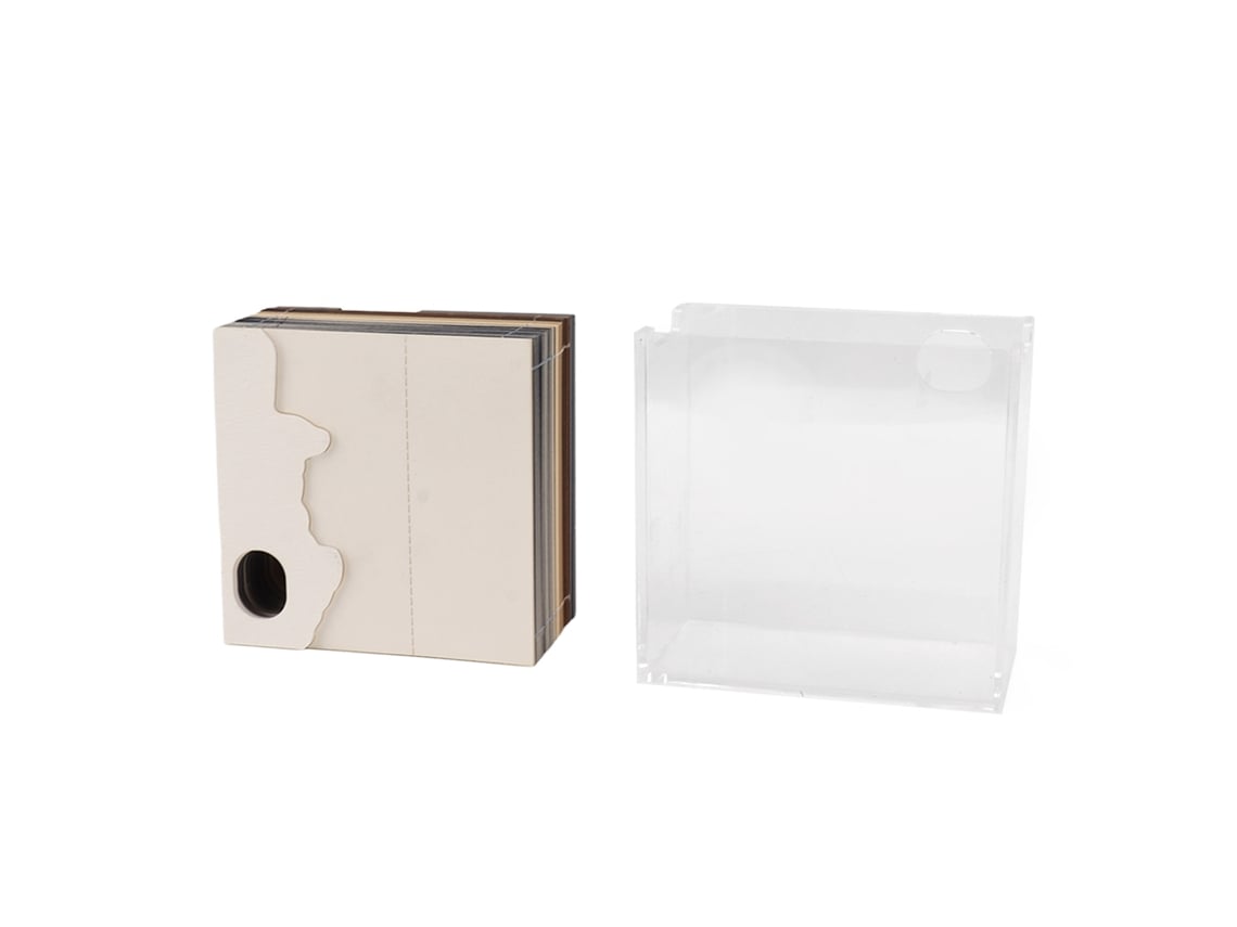 Bloco de Notas 3d Castelo de Papel com Luz Decoração Artesanal Memo Pad Presente Elegante | S/MARCA