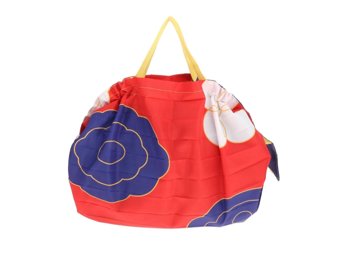 Bolsa de Compras Feminina Grande, Reutilizável e Dobrável, com Estampa Floral. GOKOCO
