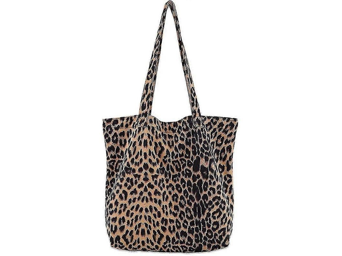 Fasst bolsa de Hombro Leopardo Suave com Asa Grande Tote Bolsa de Mão para Mulher Viagem e Uso Diário