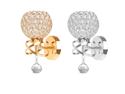 Rebe-lâmpada De Parede De Cristal Moderna Redonda Para Quarto, Sala De Jantar E Corredor Sconce Com Base E26 (lâmpada Não Incluída)