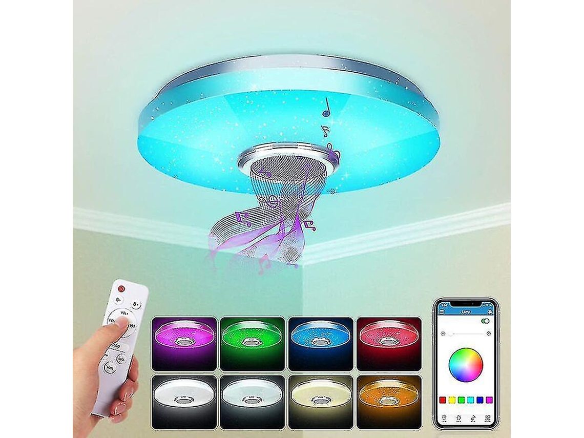 Luminária De Teto Led, 36w, Comando Remoto, Bluetooth, App, Para Sala, Quarto, Corredor, Cozinha Ou Escritório