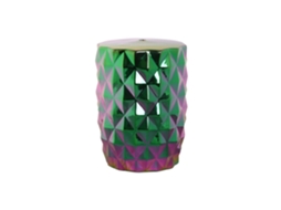 Mesa Lateral de Porcelana Iridescente, 33x33x45cm ALEXANDRA HOUSE LIVING
