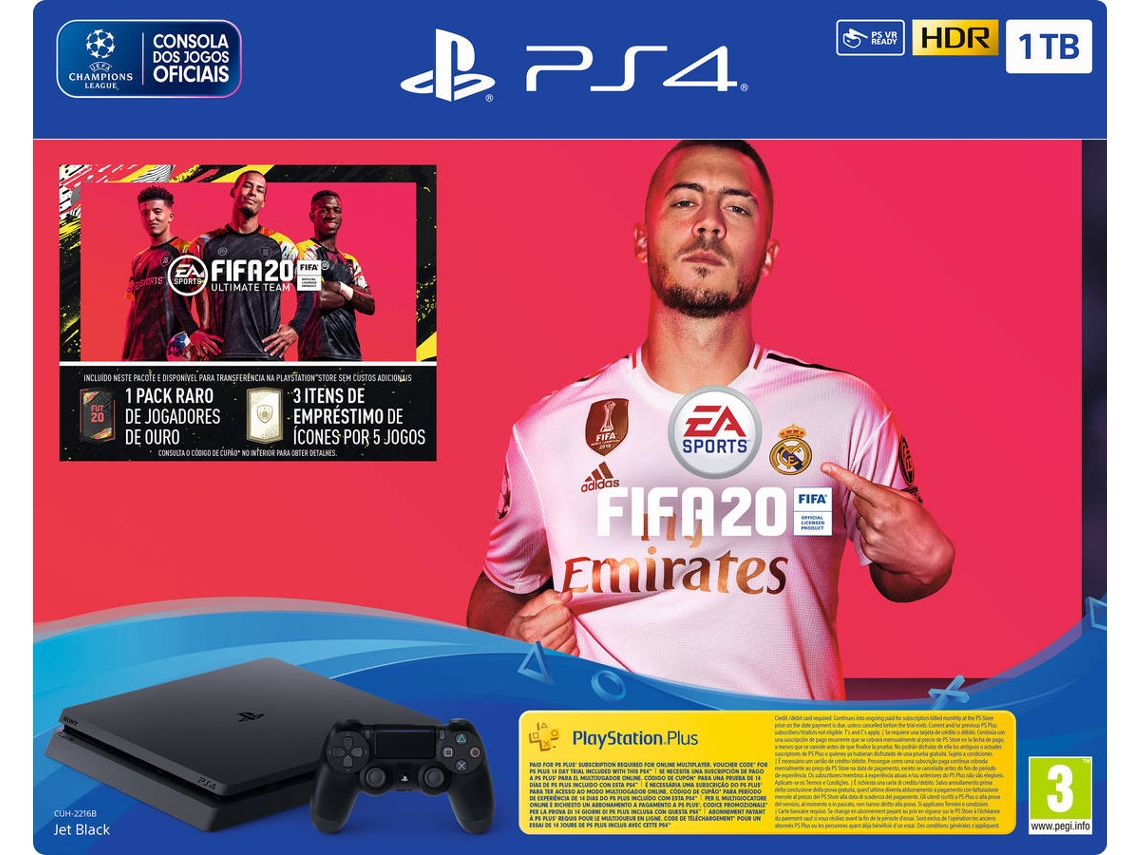 Consola PS4 Slim + FIFA 20 + Voucher (1 TB)