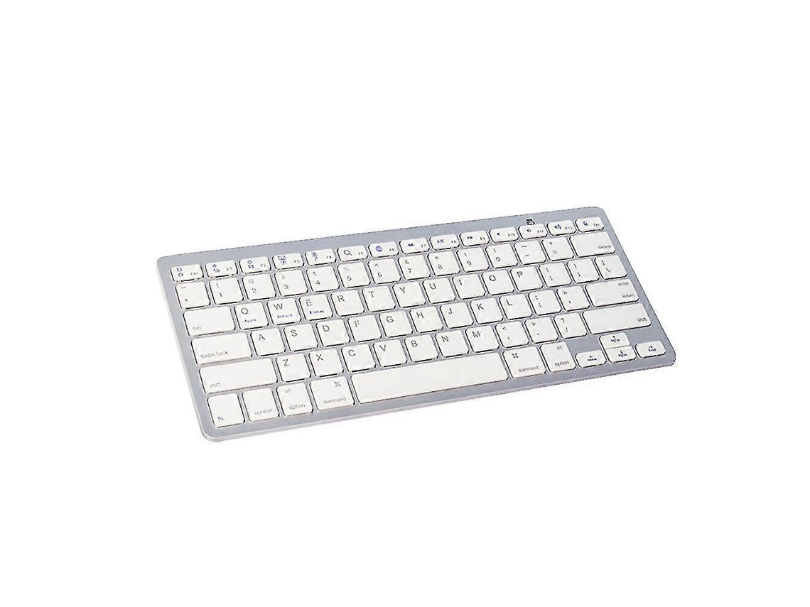 Mini Teclado Sem Fio Ultrafino, Prático E Compatível Com Celular, Tablet E Computador . Everley891 (branco, Sem Bateria)