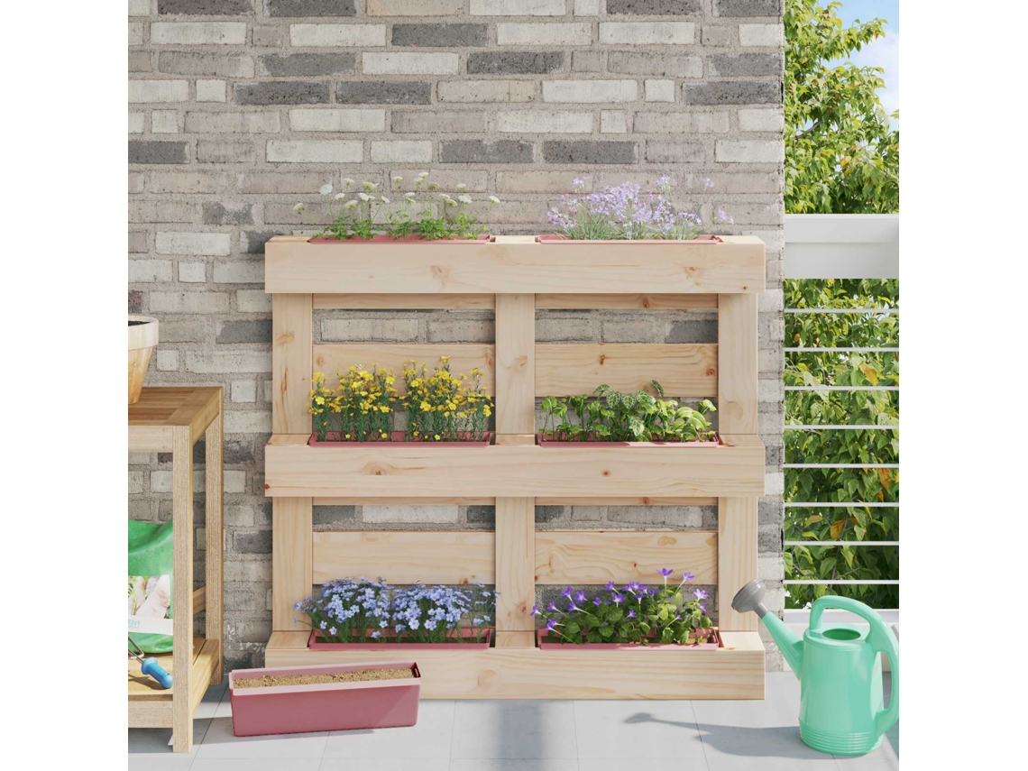 Vidaxl Caixas De Flores Para Paletes Euro 12 Unid. Castanho