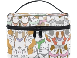 Nécessaire de Gatinho com zíper para cosméticos