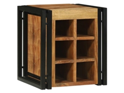 Vidaxl Escorredor De Vinho 35 X 35 X 39 Cm Madeira Sólida De Acácia
