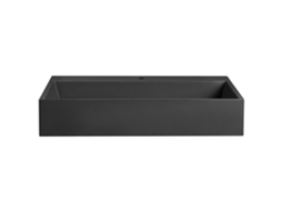 Lavabo Beliani Quenko De Resina Mineral Negro 60x38x12
