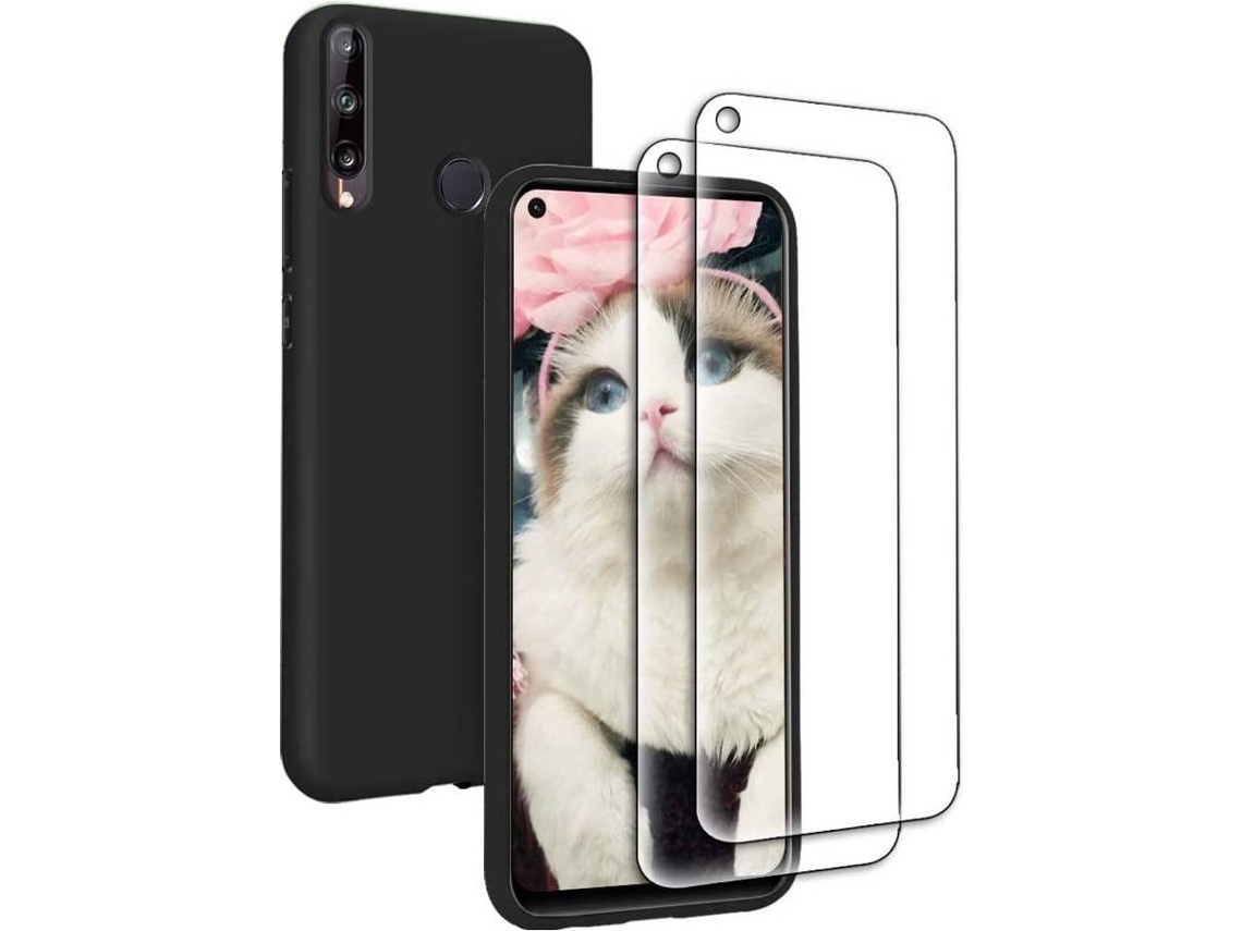 Capa + Película Huawei P40 Lite E 2* HONGWE. Preto