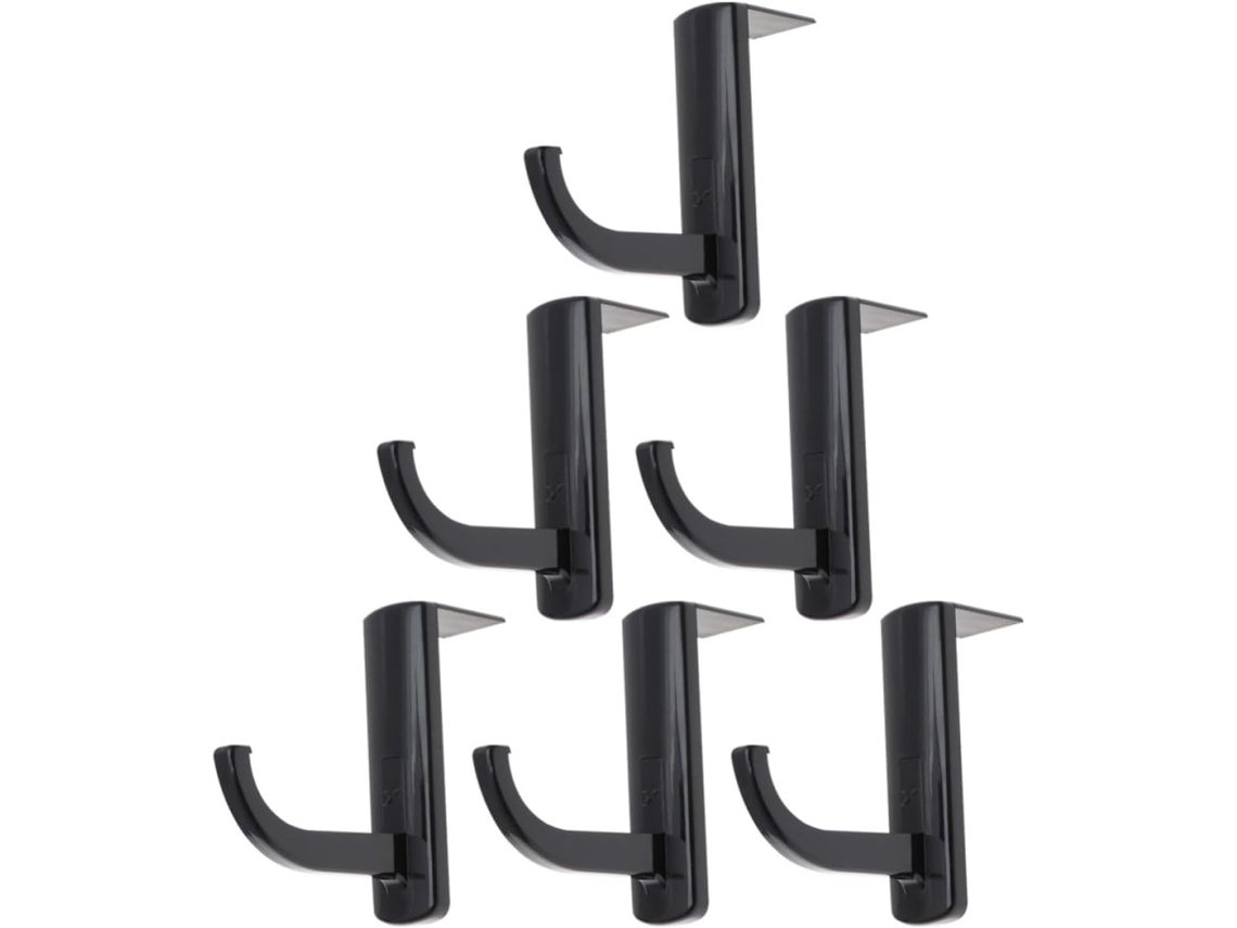 Suportes Para Fones De Ouvido Toyvian, Para Armazenamento E Organização, Plástico Preto, Conjunto Com 6-ganchos De