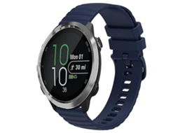 Pulseira De Relógio Lurelia Para Garmin Forerunner 645 Music 20 Mm Silicone Azul Marinho