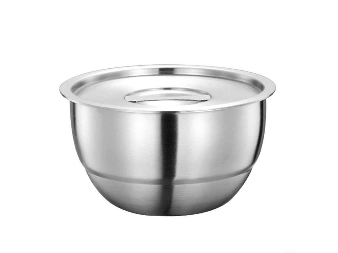 Tigela Para Cozinhar Arroz A Vapor Em Aço Inoxidável Com Tampa, À Prova De Ferrugem, Multifuncional E Própria Para Lava-louças.