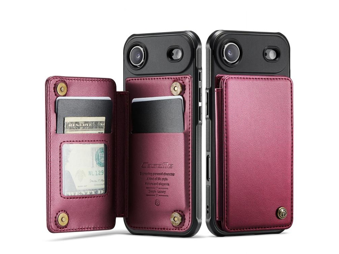Capa Para Iphone 17 Air Com Compartimento Para Cartão E Proteção Rfid.