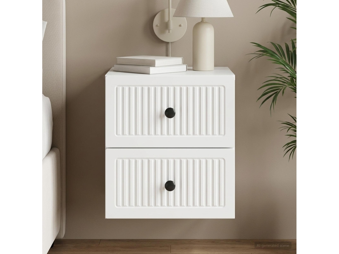 Vidaxl Gabinete De Canto Montado Na Parede Branco 33 X 34,5 X 40 Cm