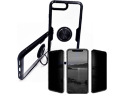 Kit Capa e Película 5D Anti-Spy iPhone 7, 8 3x1 Clear Armor Preto