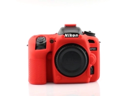 Capa para Nikon D7500 Acessórios para Capa de Silicone de Câmera CUICH (vermelha)