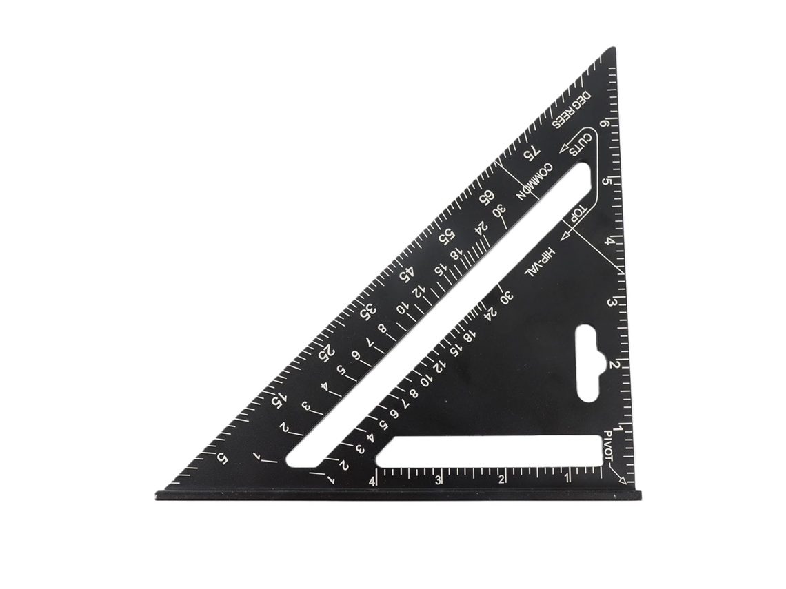 Régua Triangular De Alumínio Mingzhe, Esquadro Carpinteiro 7 Polegadas