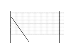 Conjunto 1 Cerca Externa Vidaxl Cinzento Aço (10 X 1 M)
