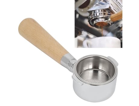 Alça de filtro portátil sem fundo de café VINGVO VINGVO-51mm adequada para máquina de café Delonghi (faia 2 orelhas) VINGVO