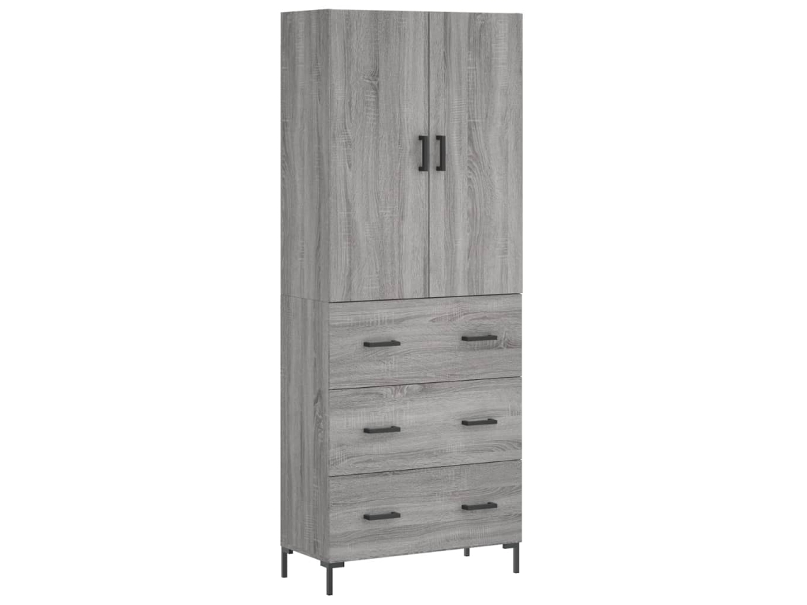 Guarda-roupa alto em madeira Sonoma Cinza, exclusivo da Maison (69,5 x 34 x 180 cm)