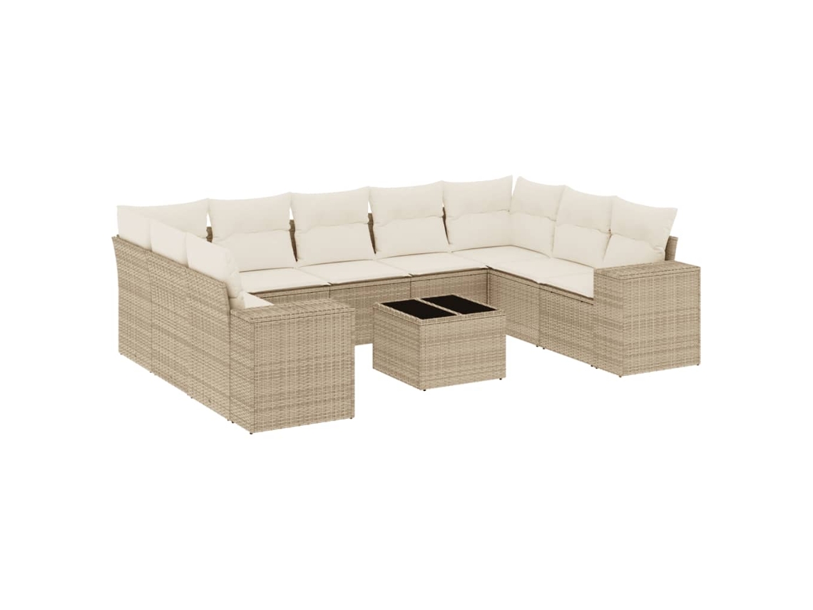 Garden Sofa Set, Garden Sofa Sets Vidaxl Bege Rattan / Vime (n/a)
