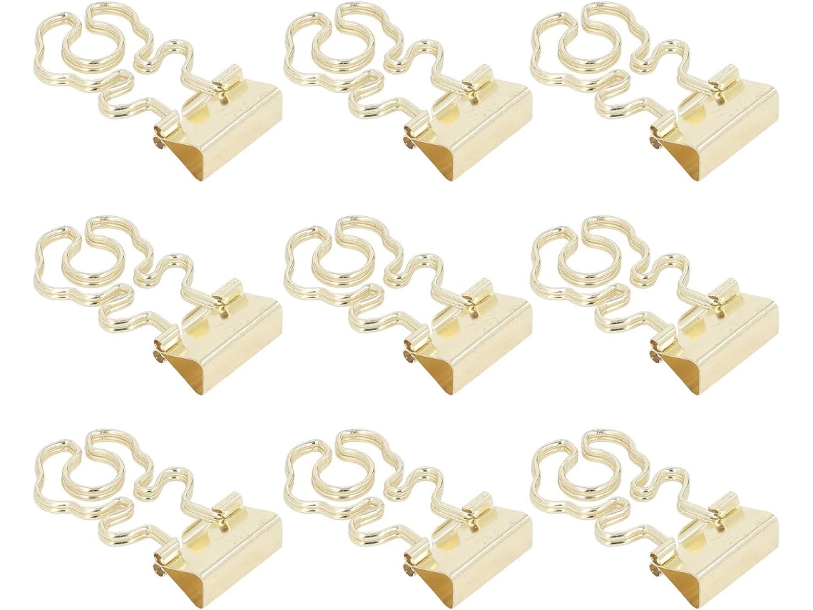 Conjunto de 100 clipes de papel revestidos em metal dourado Changor, com fixação firme e durável, ideais para uso ocasional.
