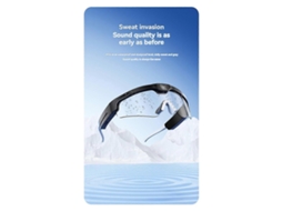 Óculos de Sol Esportivos Inteligentes com Bluetooth, Câmera e Suporte para Camping, Lentes Polarizadas, Armação Branca Transparente