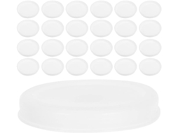 Tampas De Papelão Branco Kichvoe 76mm, Pacote Com 50 Unidades, Tampas Plásticas Redondas Para Proteção E Armazenamento