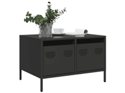 Vidaxl Móvel De Tv 68x50x43,5 Cm Aço Laminado A Frio Preto